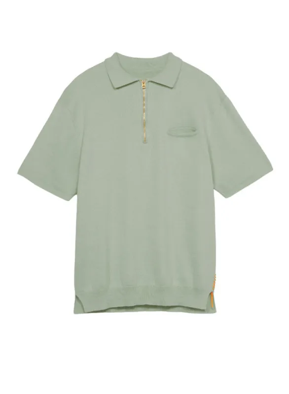 Laight Polo Manica Corta Zip 3/4 made by Fortela