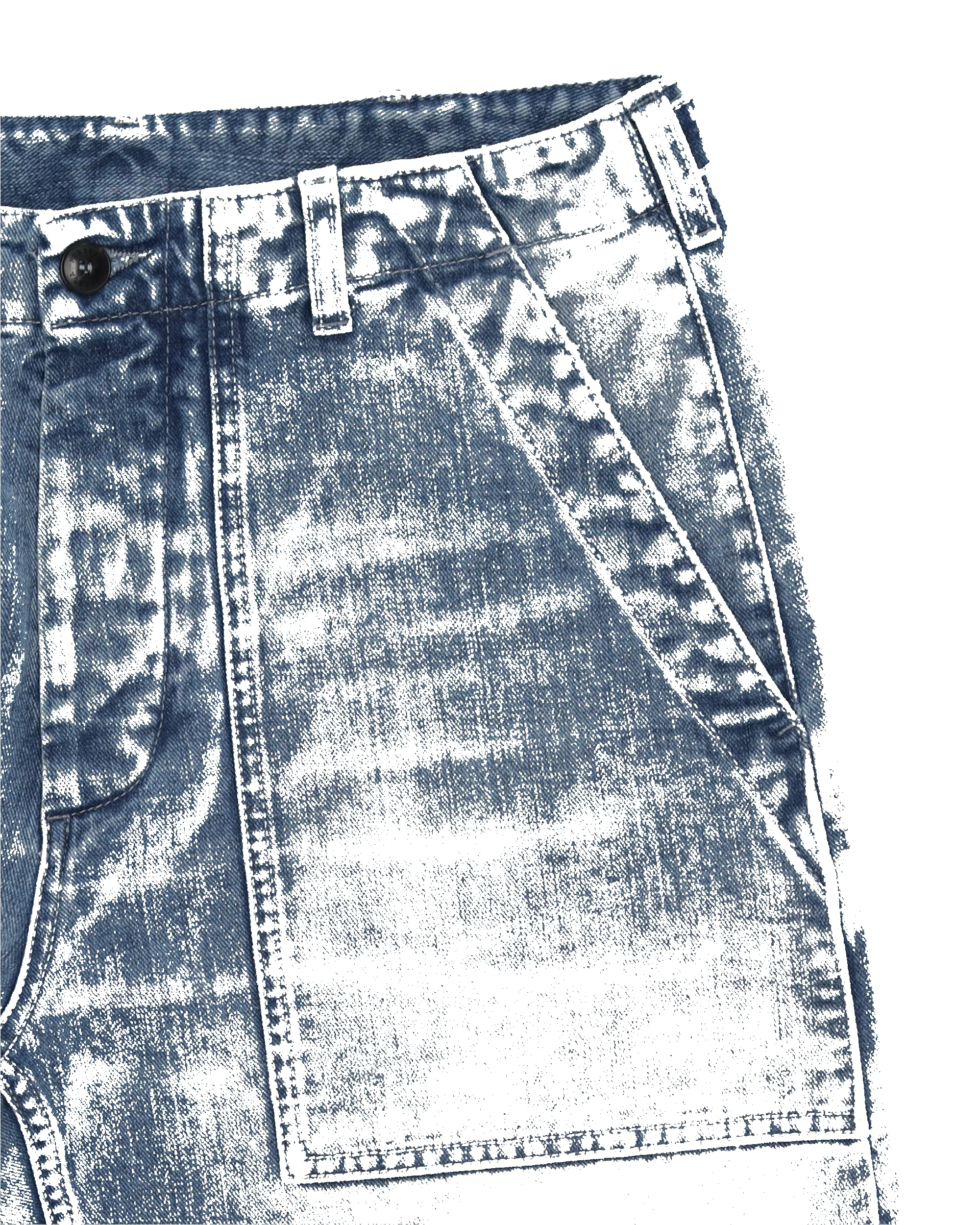 Newfatigue Pantaloni in Denim Bleach Wash sold by Fortela product image thumbnail 3