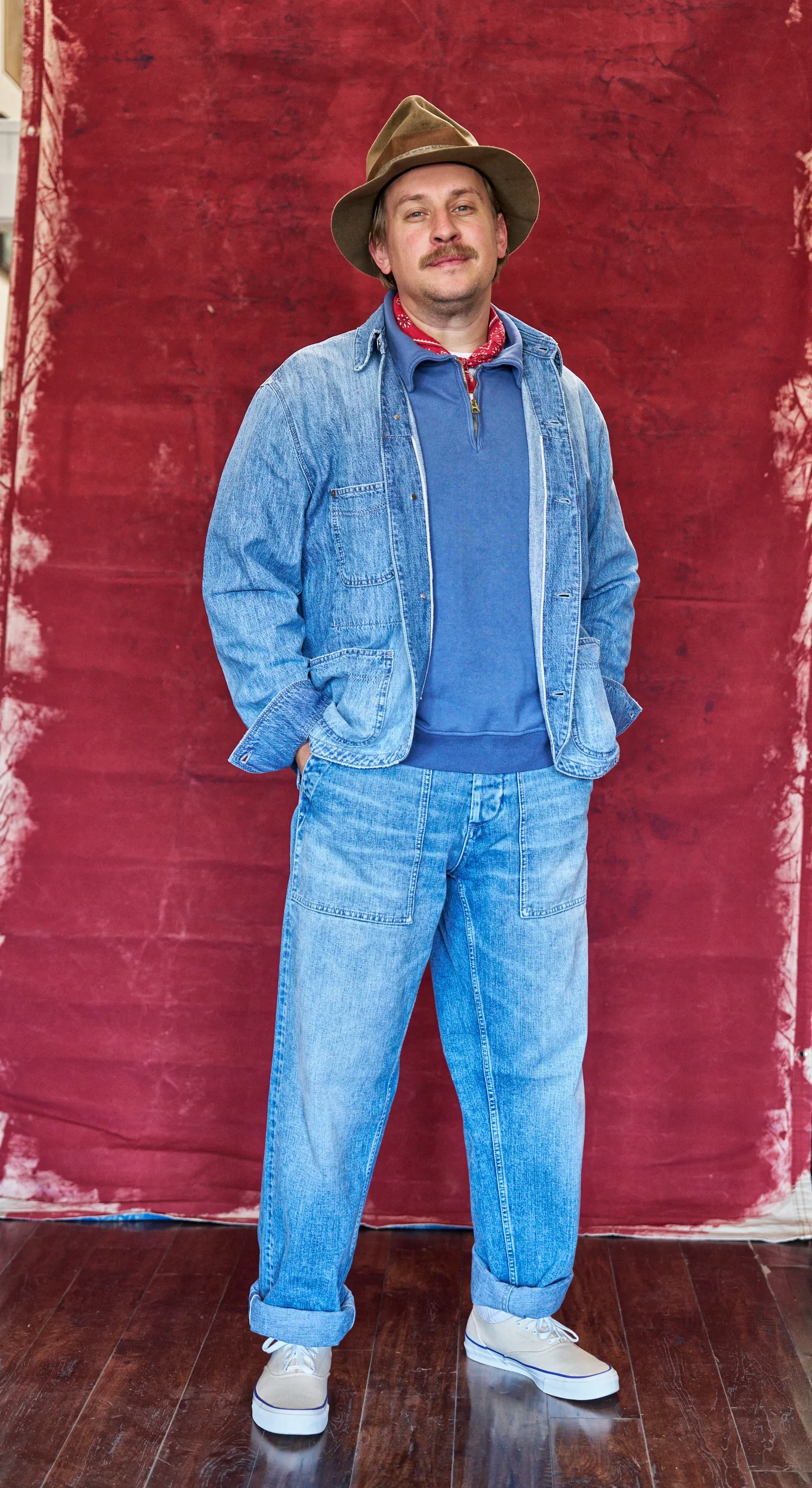 Newfatigue Pantaloni in Denim Bleach Wash sold by Fortela product image thumbnail 5