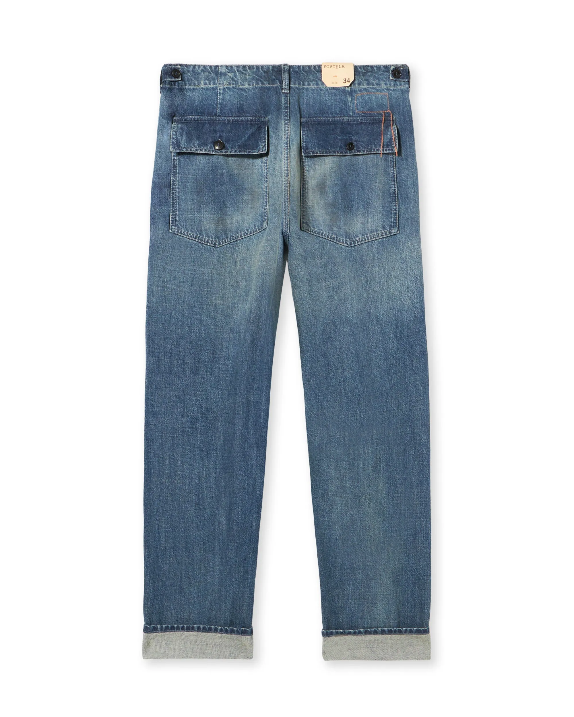 Newfatigue Pantaloni in Denim Custom Wash sold by Fortela product image thumbnail 2