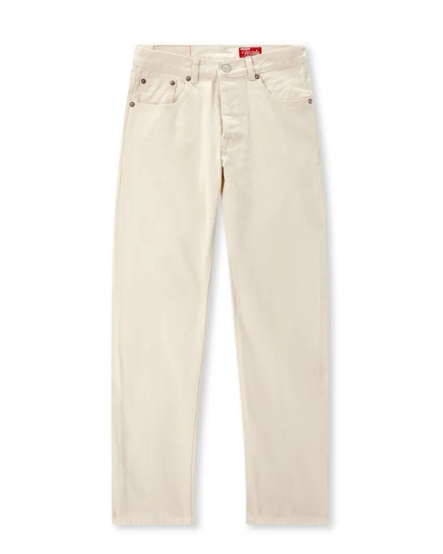 JohnJap Japan Denim Cimosato 5 Tasche Regular Fit Ecru' made by Fortela