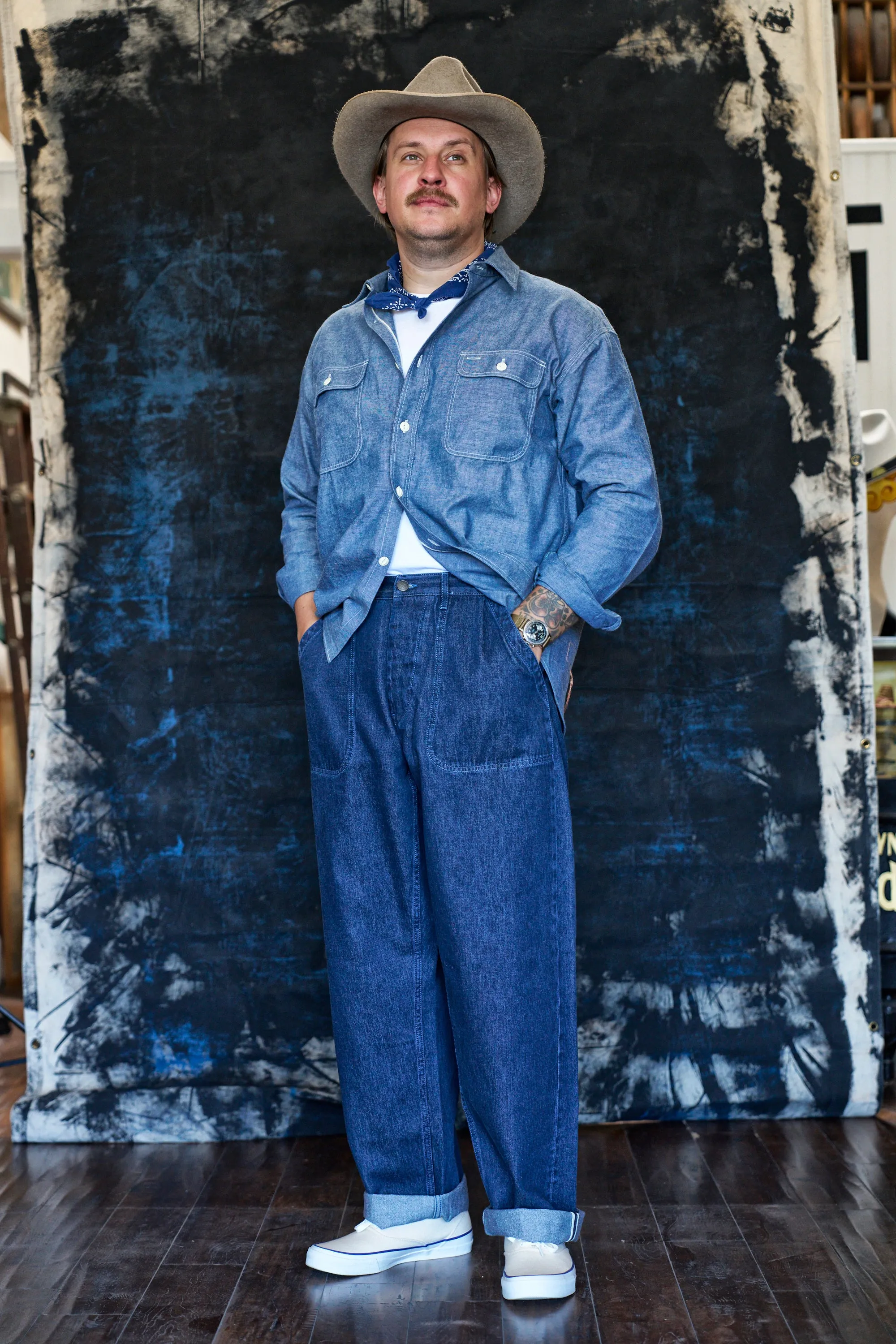Jerom Pantaloni in Denim Indigo Rinse sold by Fortela product image thumbnail 5