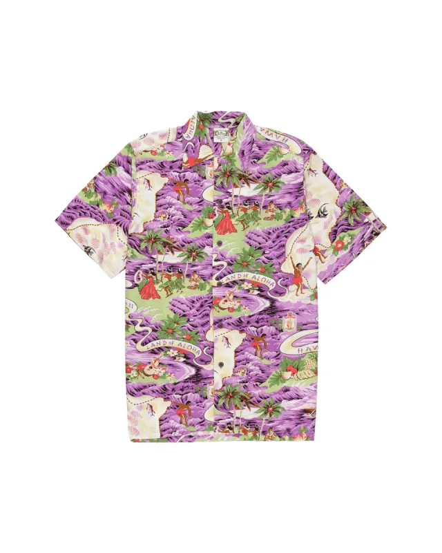 Landofaloha Camicia Con Stampa in Cotone a Maniche Corte sold by Fortela