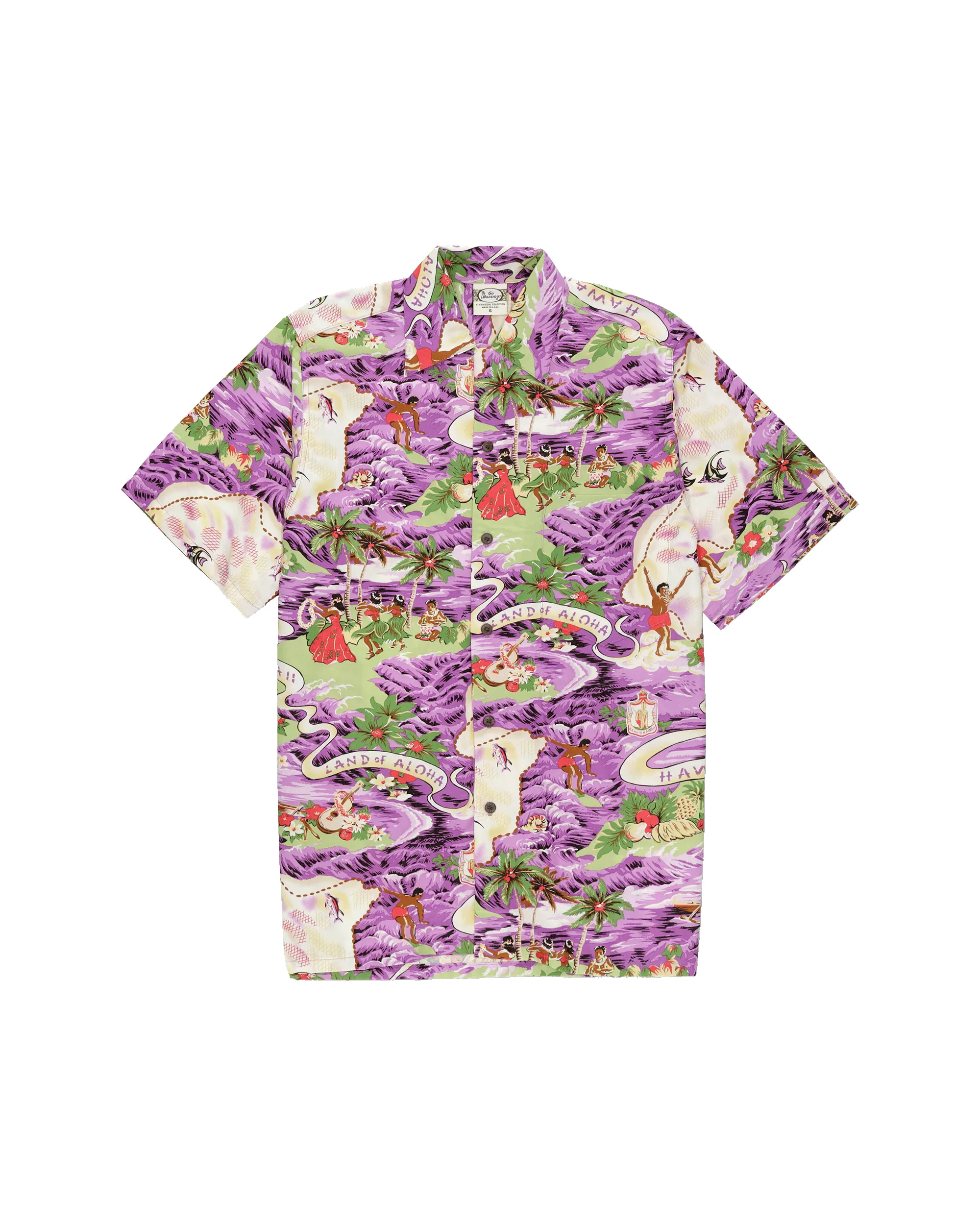 Landofaloha Camicia Con Stampa in Cotone a Maniche Corte sold by Fortela