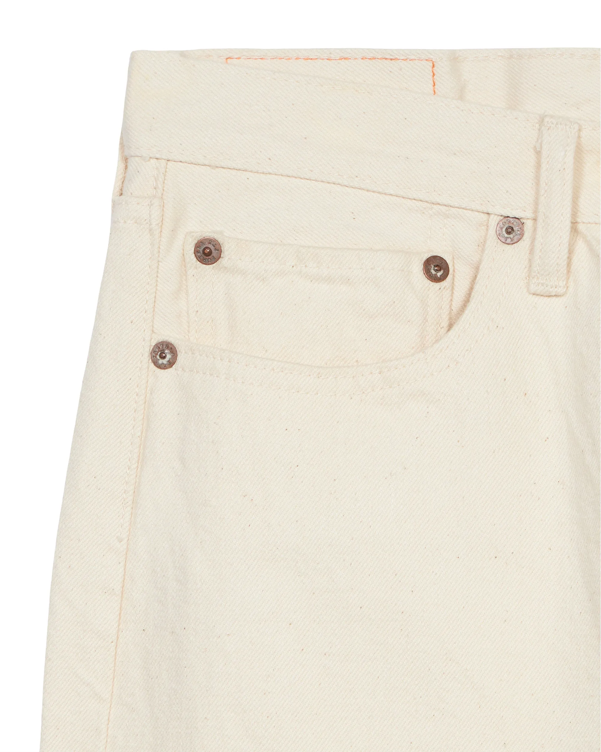 992 Johnny Japan Denim Cimosato Ecrù 5 Tasche a Vita Alta sold by Fortela product image thumbnail 3