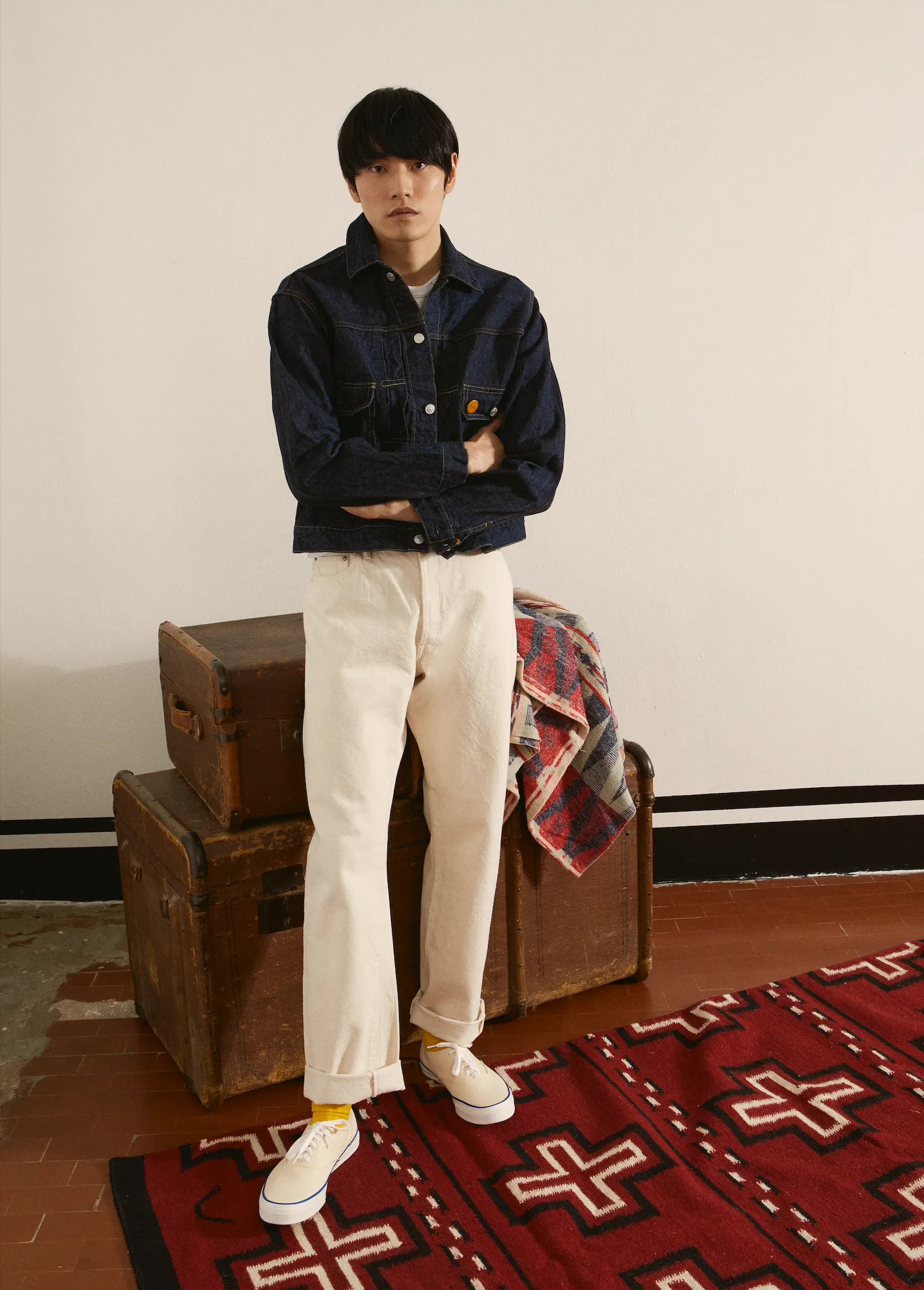 992 Johnny Japan Denim Cimosato Ecrù 5 Tasche a Vita Alta sold by Fortela product image thumbnail 5