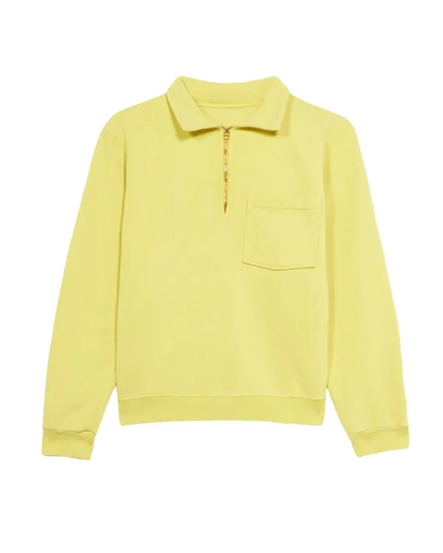 Yale Felpa In Cotone Felpato Con Colletto E Zip sold by Fortela