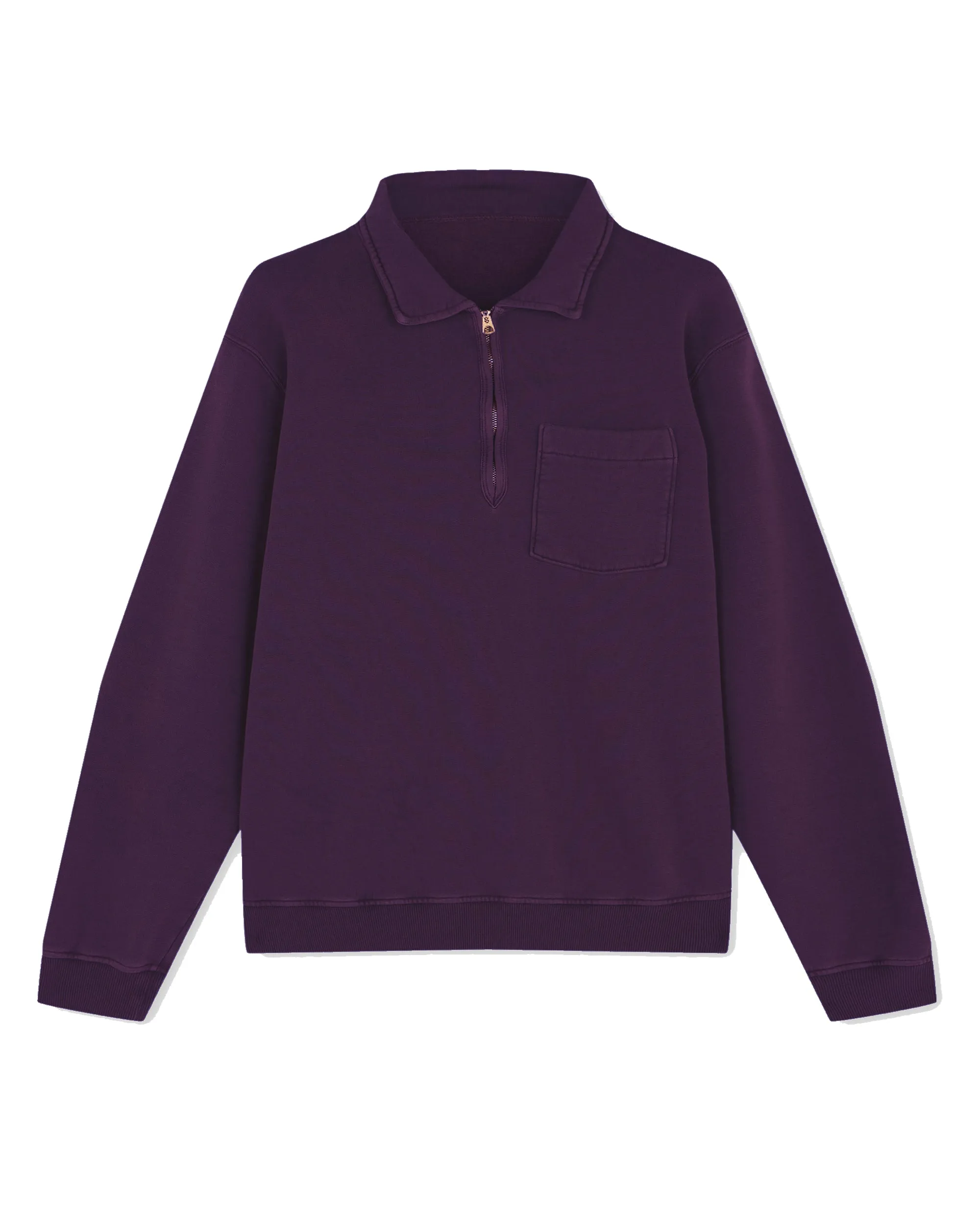 Yale Felpa In Cotone Felpato Con Colletto E Zip sold by Fortela