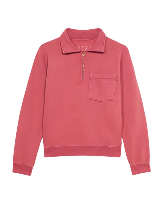 Yale Felpa In Cotone Felpato Con Colletto E Zip sold by Fortela