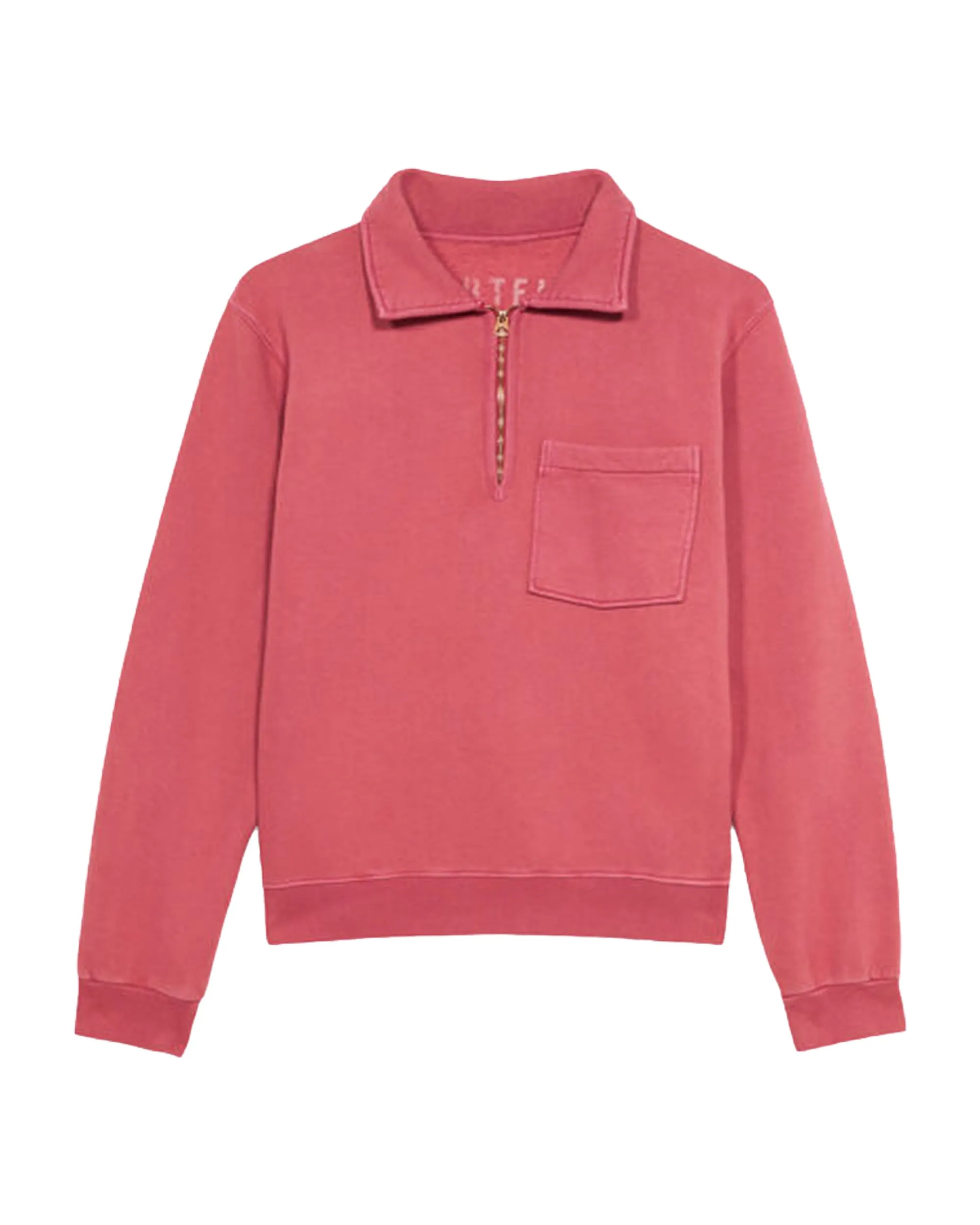 Yale Felpa In Cotone Felpato Con Colletto E Zip sold by Fortela