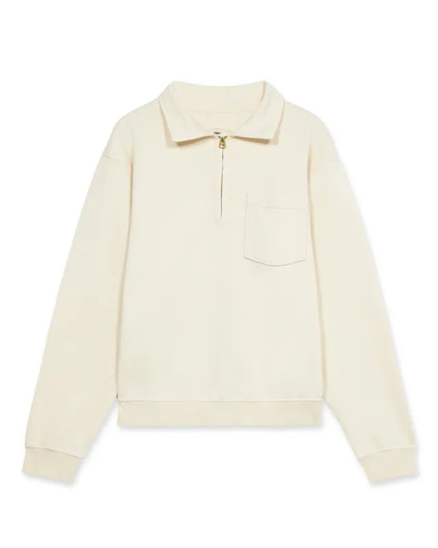 Yale Felpa In Cotone Felpato Con Colletto E Zip sold by Fortela