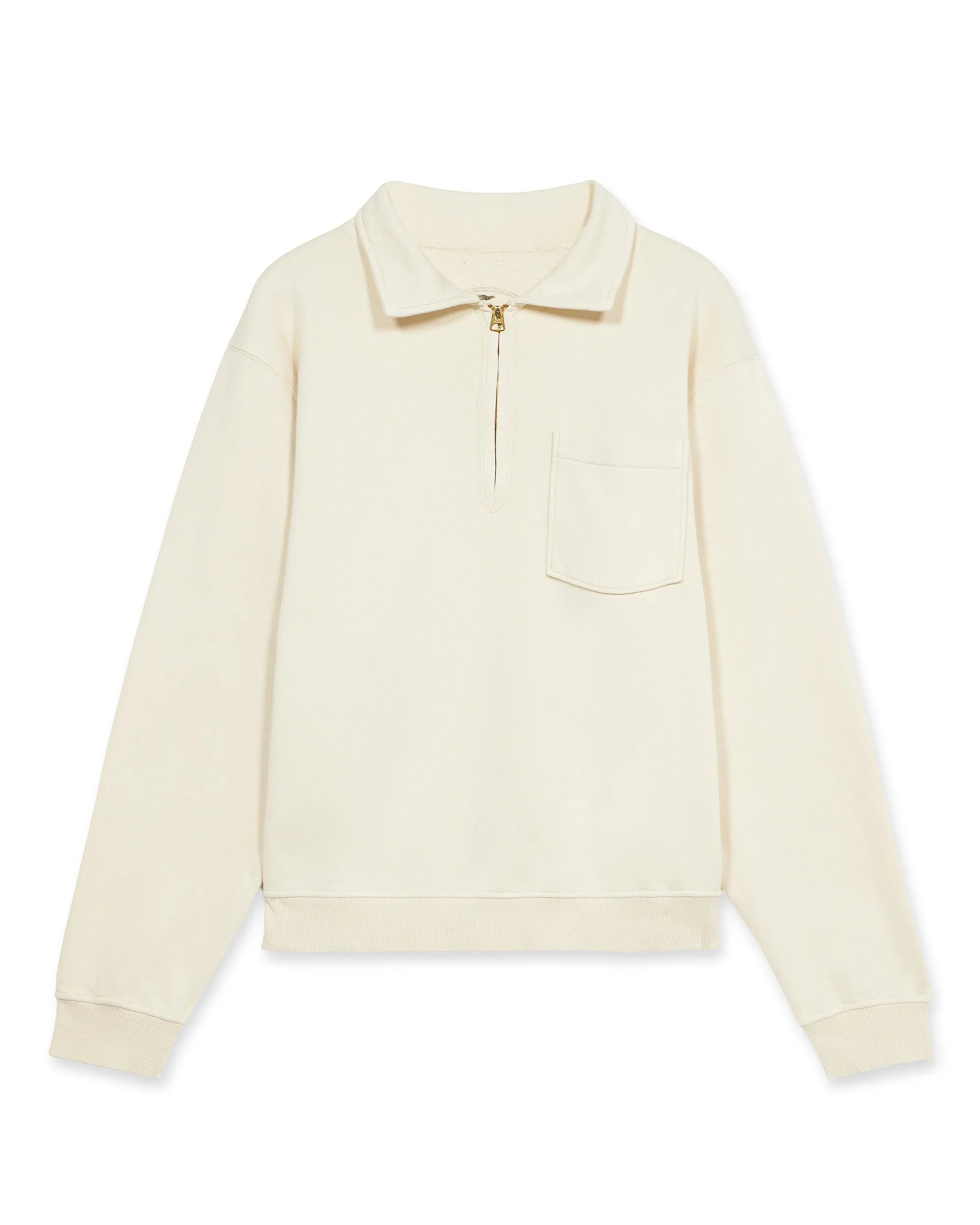 Yale Felpa In Cotone Felpato Con Colletto E Zip sold by Fortela