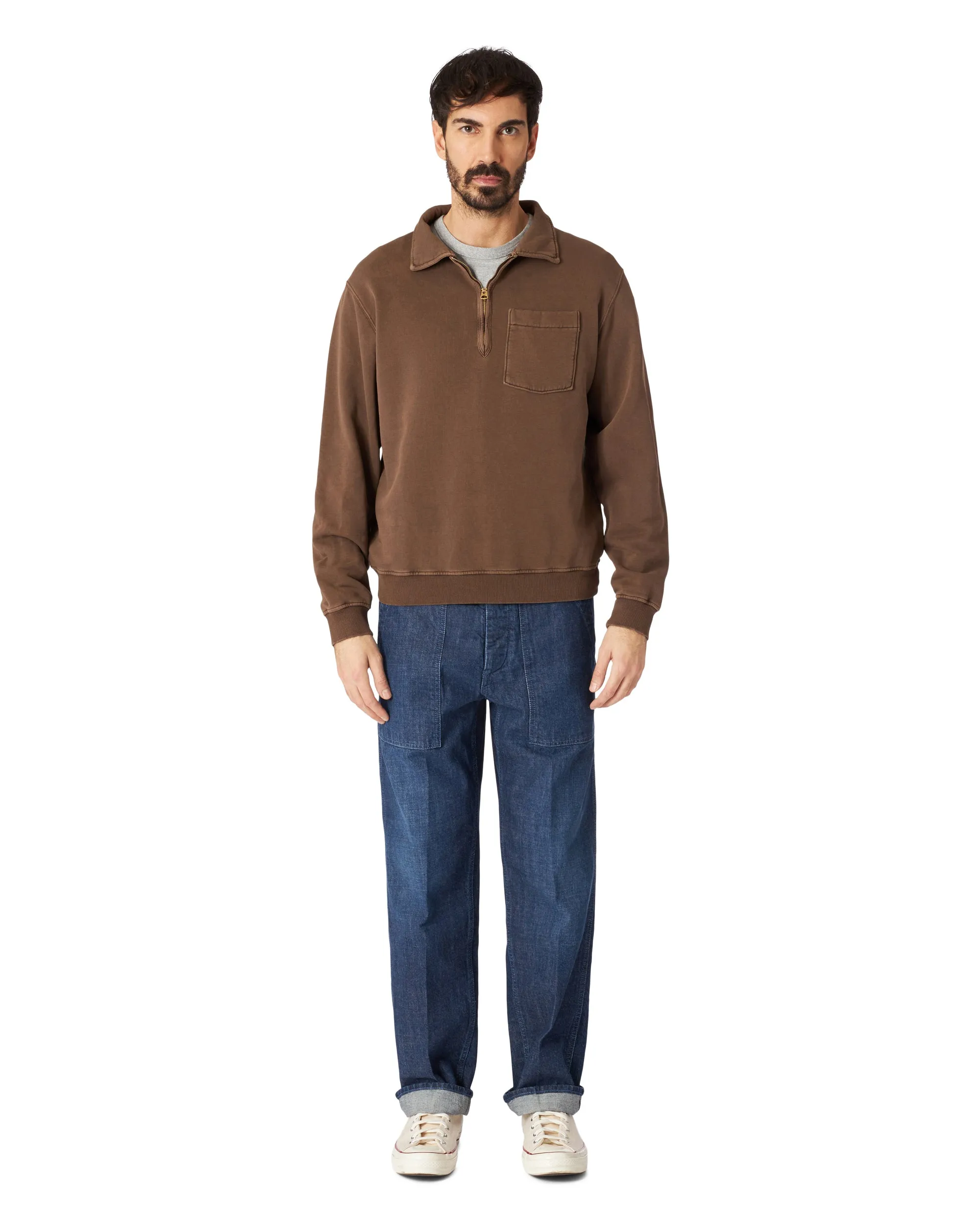 Yale Felpa In Cotone Felpato Con Colletto E Zip sold by Fortela product image thumbnail 5