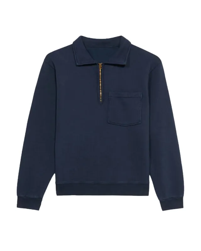 Yale Felpa In Cotone Felpato Con Colletto E Zip sold by Fortela