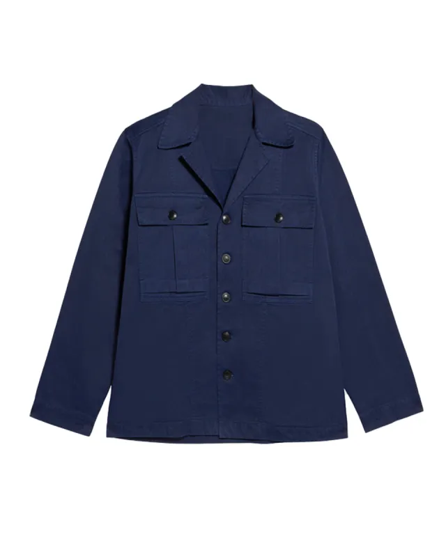 Solomon Overshirt In Herringbone Di Cotone made by Fortela