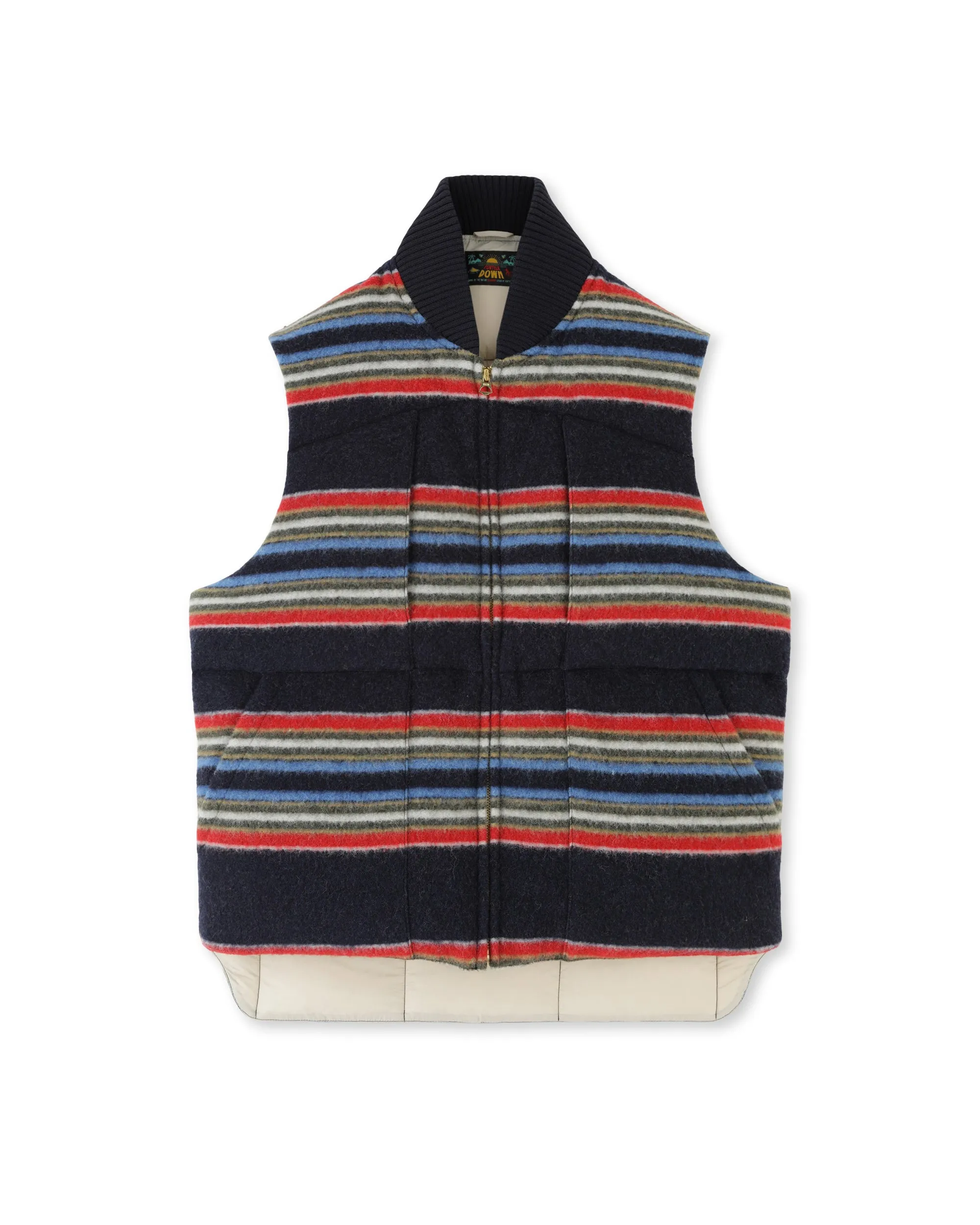 Queen Gilet Smanicato Imbottito con Motivo a Righe sold by Fortela