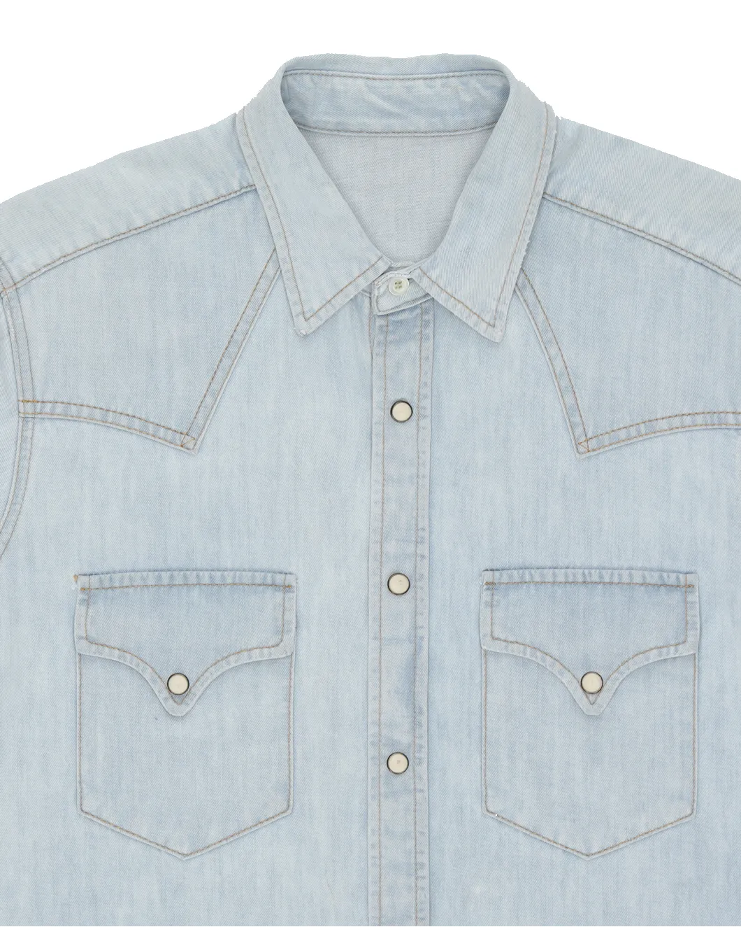 Ntex Camicia Texana In Denim Bleach Wash sold by Fortela product image thumbnail 3