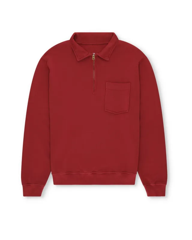 Yale Felpa In Jersey Garzato Con Colletto E Zip sold by Fortela