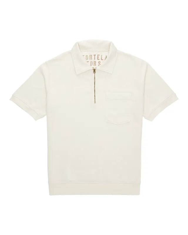 Yalepm Polo In Jersey Garzato Con Zip a Maniche Corte sold by Fortela