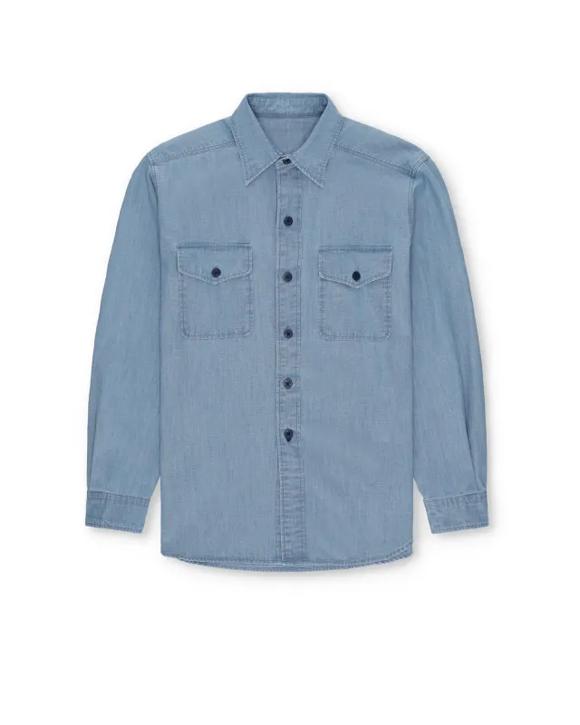 CPO Overshirt In Chambray sold by Fortela