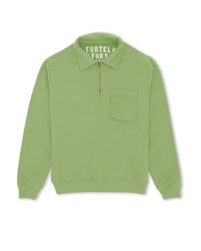 Yale Felpa In Jersey Garzato Con Colletto E Zip sold by Fortela