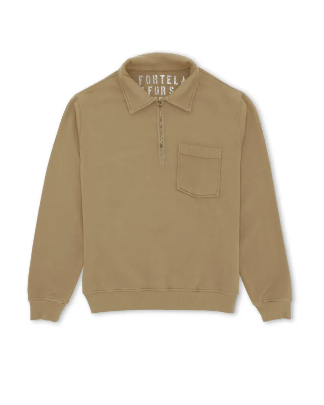 Yale Felpa In Jersey Garzato Con Colletto E Zip sold by Fortela