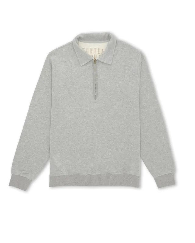 Yale Felpa In Jersey Garzato Con Colletto E Zip made by Fortela