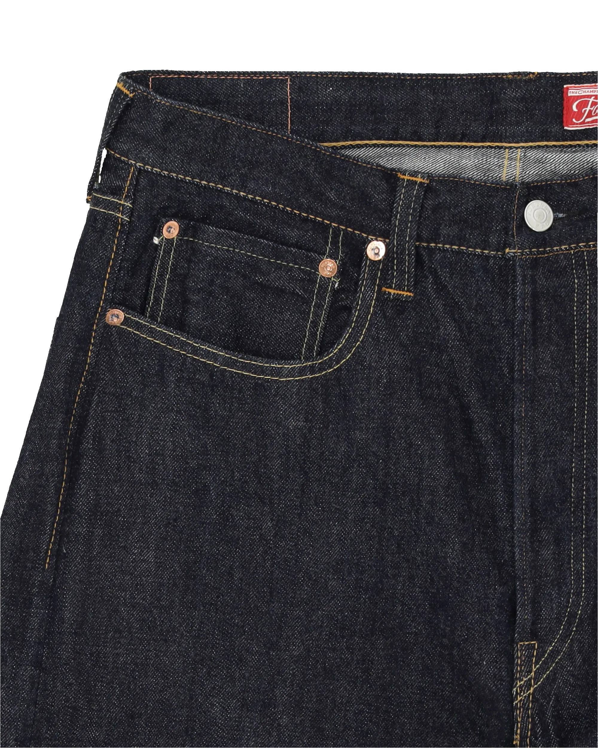 933 Barney Japan Denim Cimosato 5 Tasche Loose Fit Indigo Rinse - L33'' sold by Fortela product image thumbnail 3
