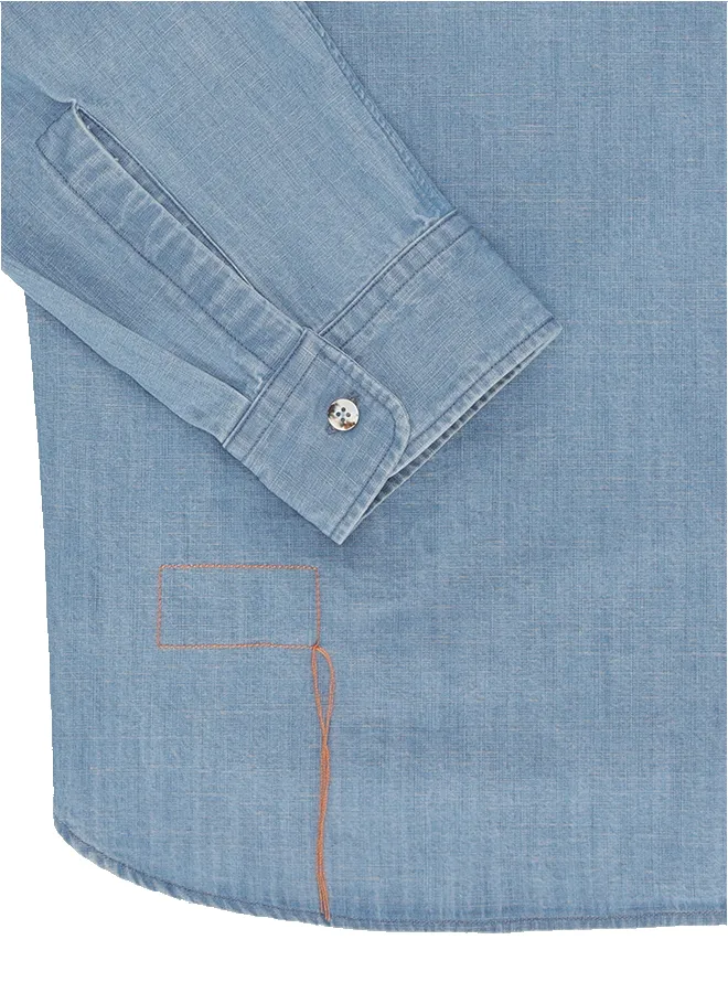 Liam Camicia In Chambray con Taschino Stondato sold by Fortela product image thumbnail 4