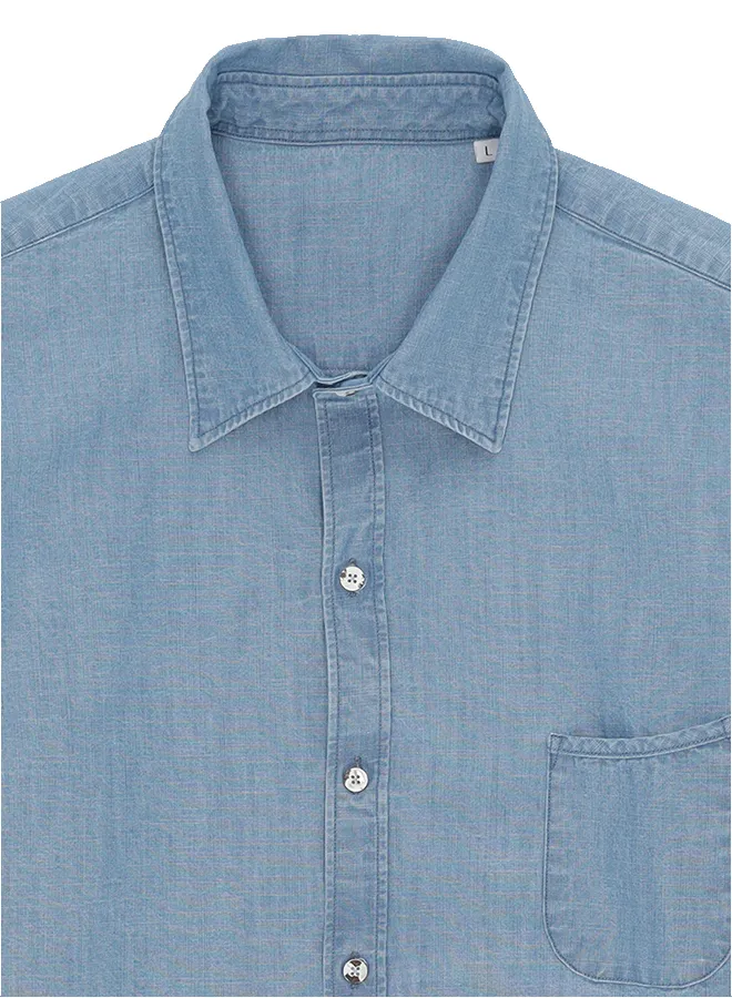 Liam Camicia In Chambray con Taschino Stondato sold by Fortela product image thumbnail 3