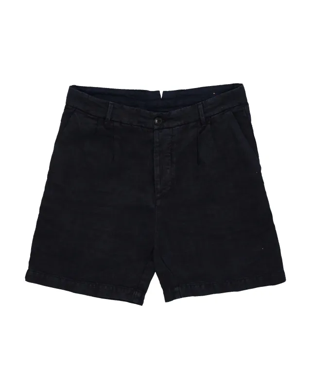 Beachshort Bermuda In Lino Con Pences made by Fortela