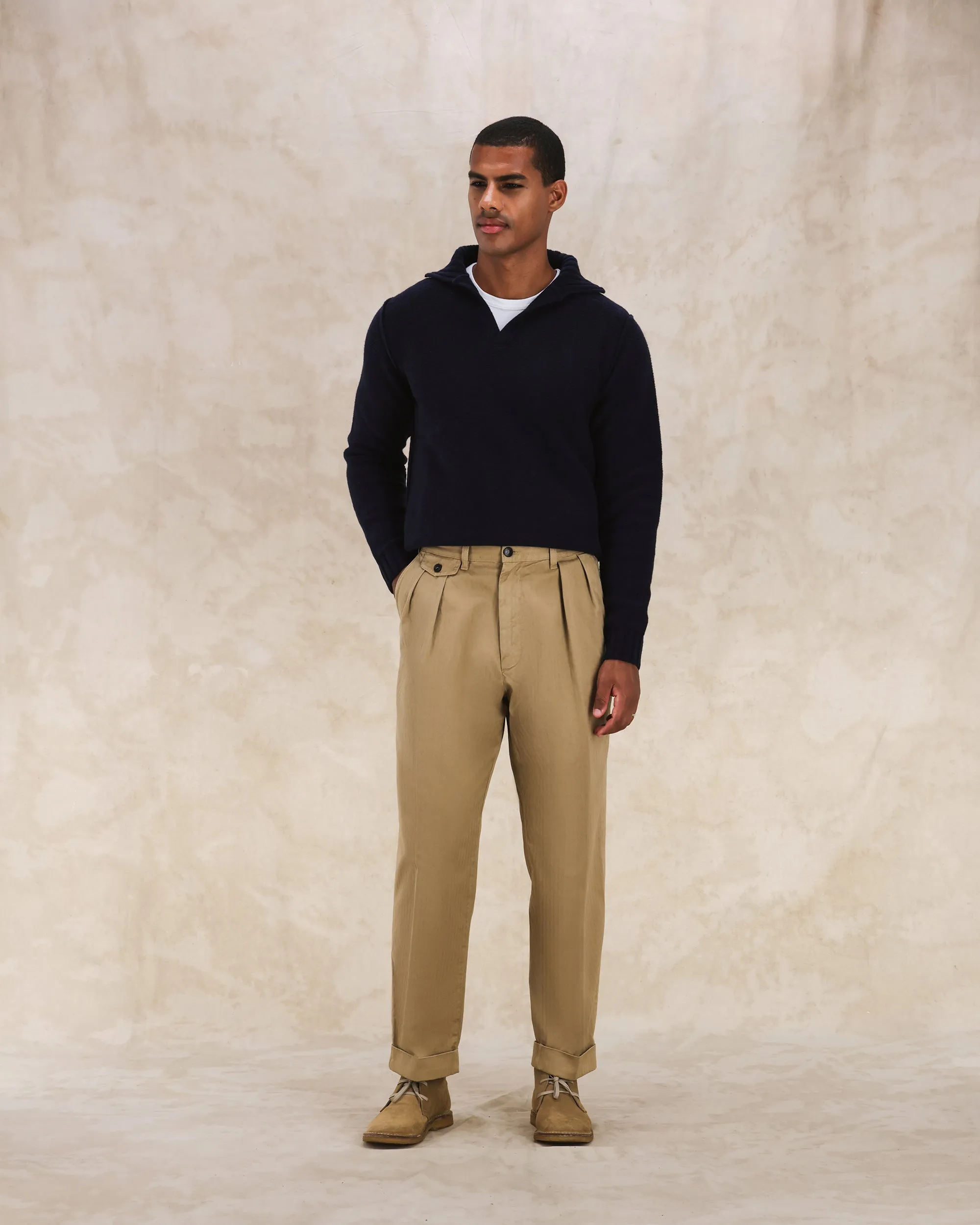 Seattle Pantaloni Con Pences In Herringbone sold by Fortela product image thumbnail 5