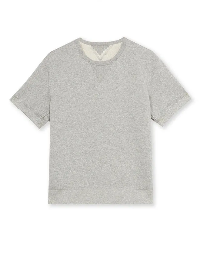 Ohio Felpa Girocollo in Jersey Garzato a Maniche Corte sold by Fortela