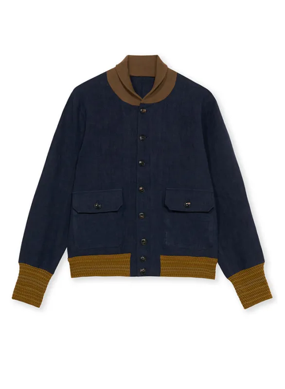 Regan Giacca Bomber in Canapa/Lino sold by Fortela
