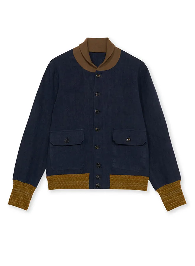 Regan Giacca Bomber in Canapa/Lino sold by Fortela