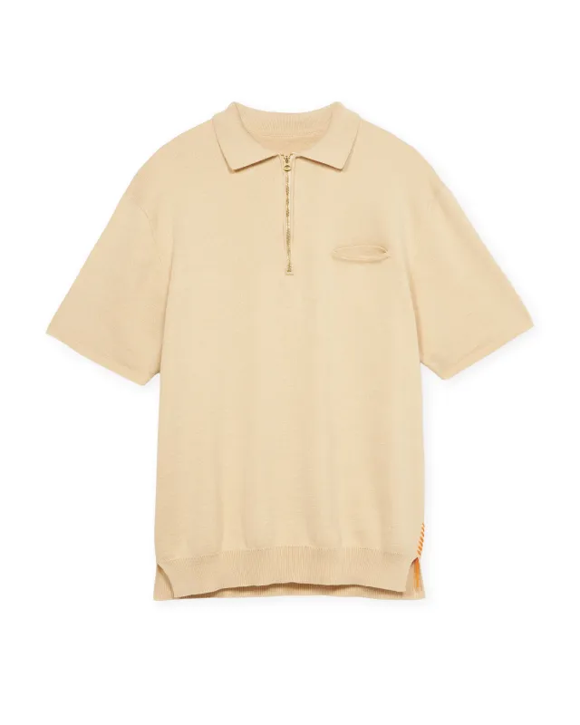 Laight Polo Manica Corta Zip 3/4 made by Fortela