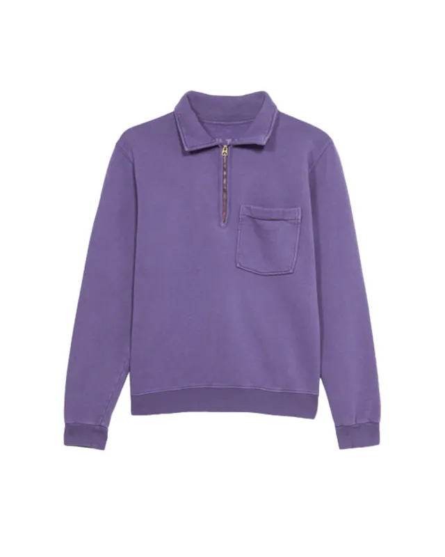 Yale Felpa In Cotone Felpato Con Colletto E Zip sold by Fortela