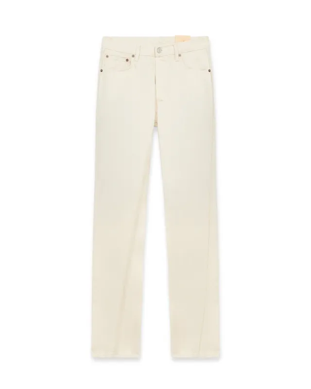 911 Superjohn Japan Denim Cimosato 5 Tasche a Vita Alta Ecru' made by Fortela