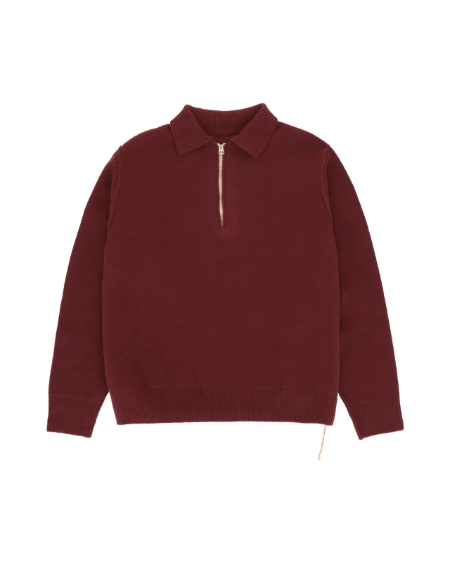 Yale Maglia In Lana Con Colletto E Zip made by Fortela