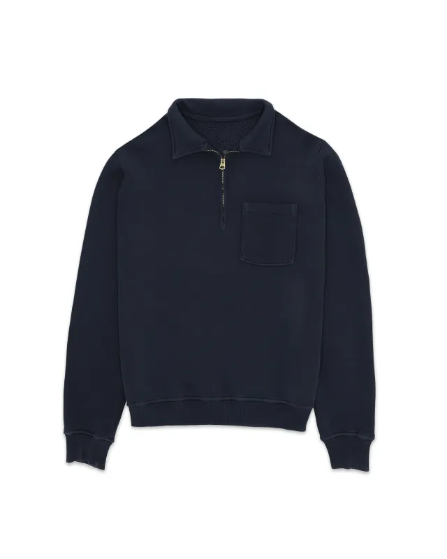 Yale Felpa In Cotone Felpato Con Colletto E Zip sold by Fortela