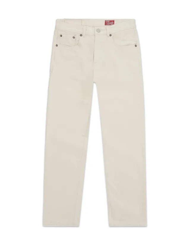 JohnJap Denim Cimosato 5 Tasche Regular Fit Ecru' made by Fortela