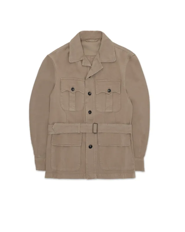 Clint Giacca Sahariana in Herringbone di Cotone sold by Fortela