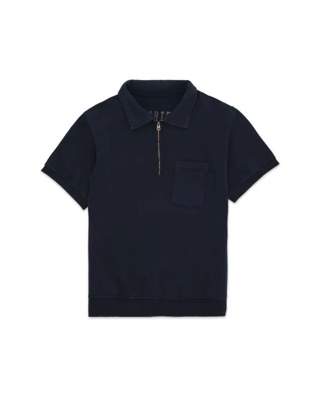 Yalepm Polo In Jersey Felpato Con Zip a Maniche Corte sold by Fortela