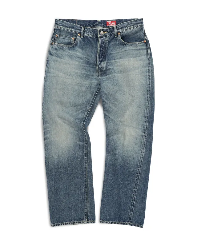 Okayama Japan Denim Cimosato 5 Tasche Regular Fit Custom Wash sold by Fortela