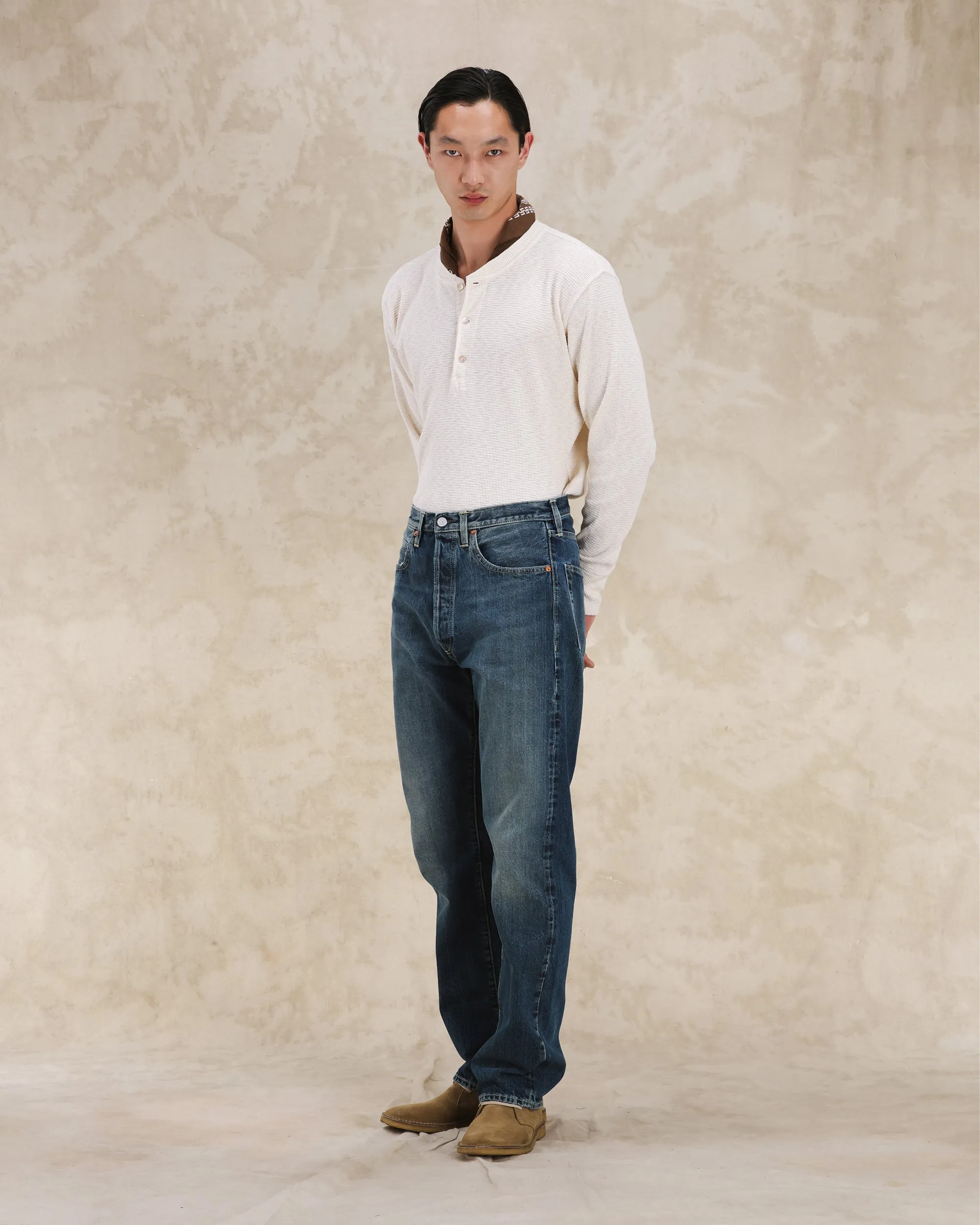 Unclejohn Japan Denim Cimosato 5 Tasche a Vita Alta Custom Wash - L33'' sold by Fortela product image thumbnail 3