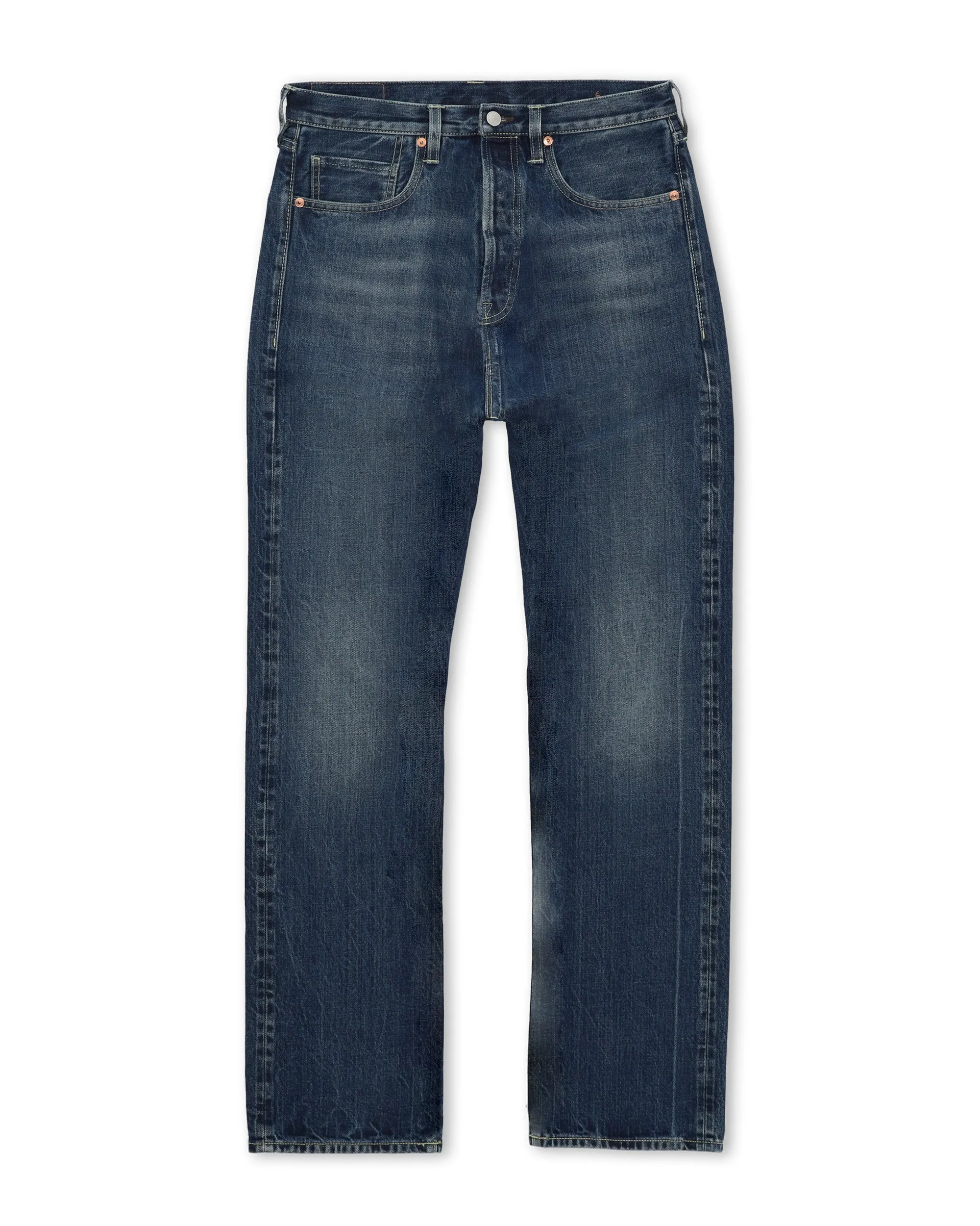 Unclejohn Japan Denim Cimosato 5 Tasche a Vita Alta Custom Wash - L33'' sold by Fortela