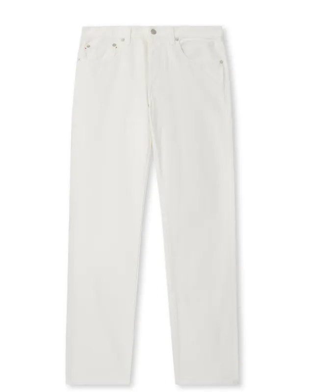 965 John Japan Denim Cimosato Tasche Regular Fit White - L33'' made by Fortela