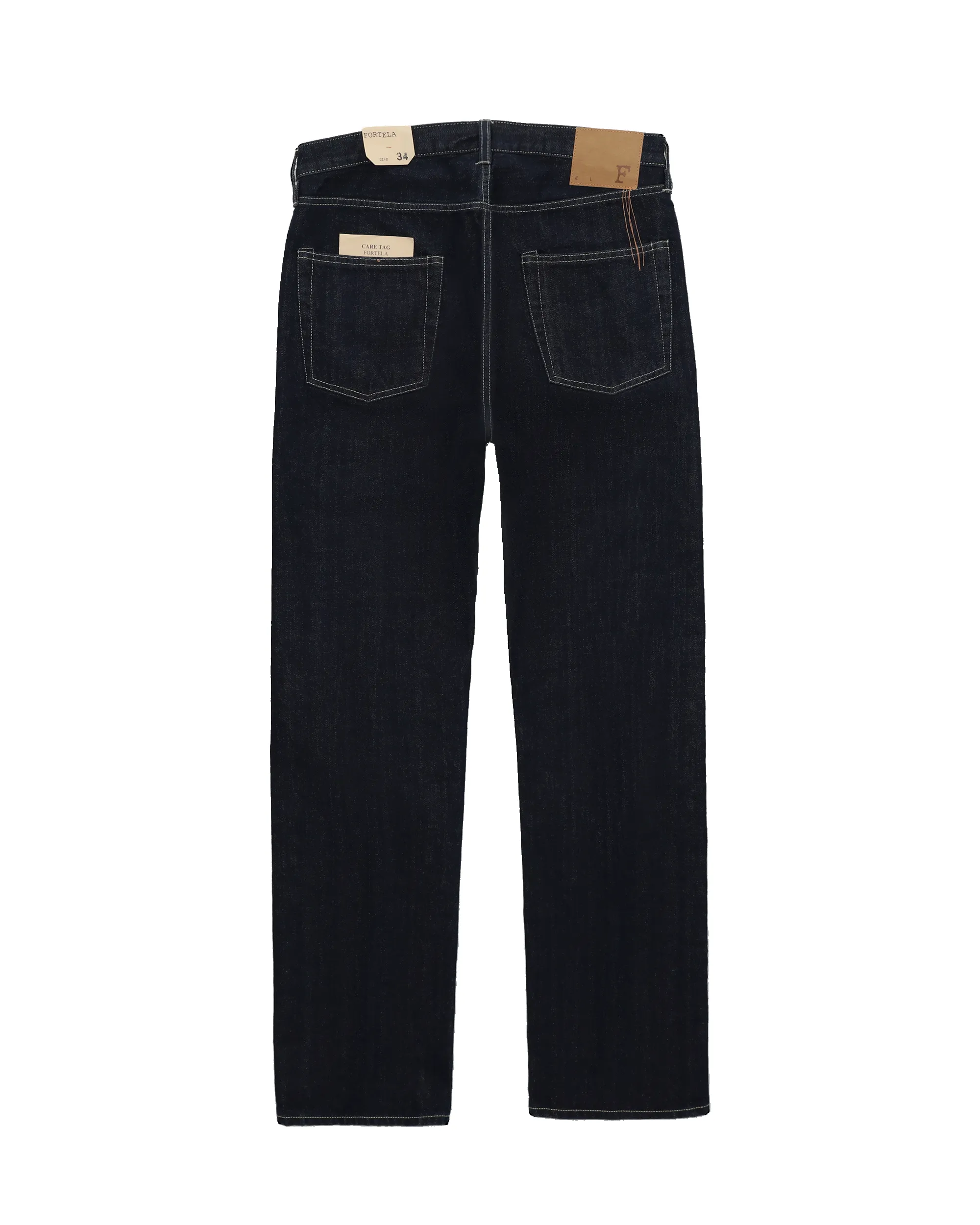 Unclejohn Japan Denim Cimosato 5 Tasche a Vita Alta Indigo Rinse - L33'' sold by Fortela product image thumbnail 2