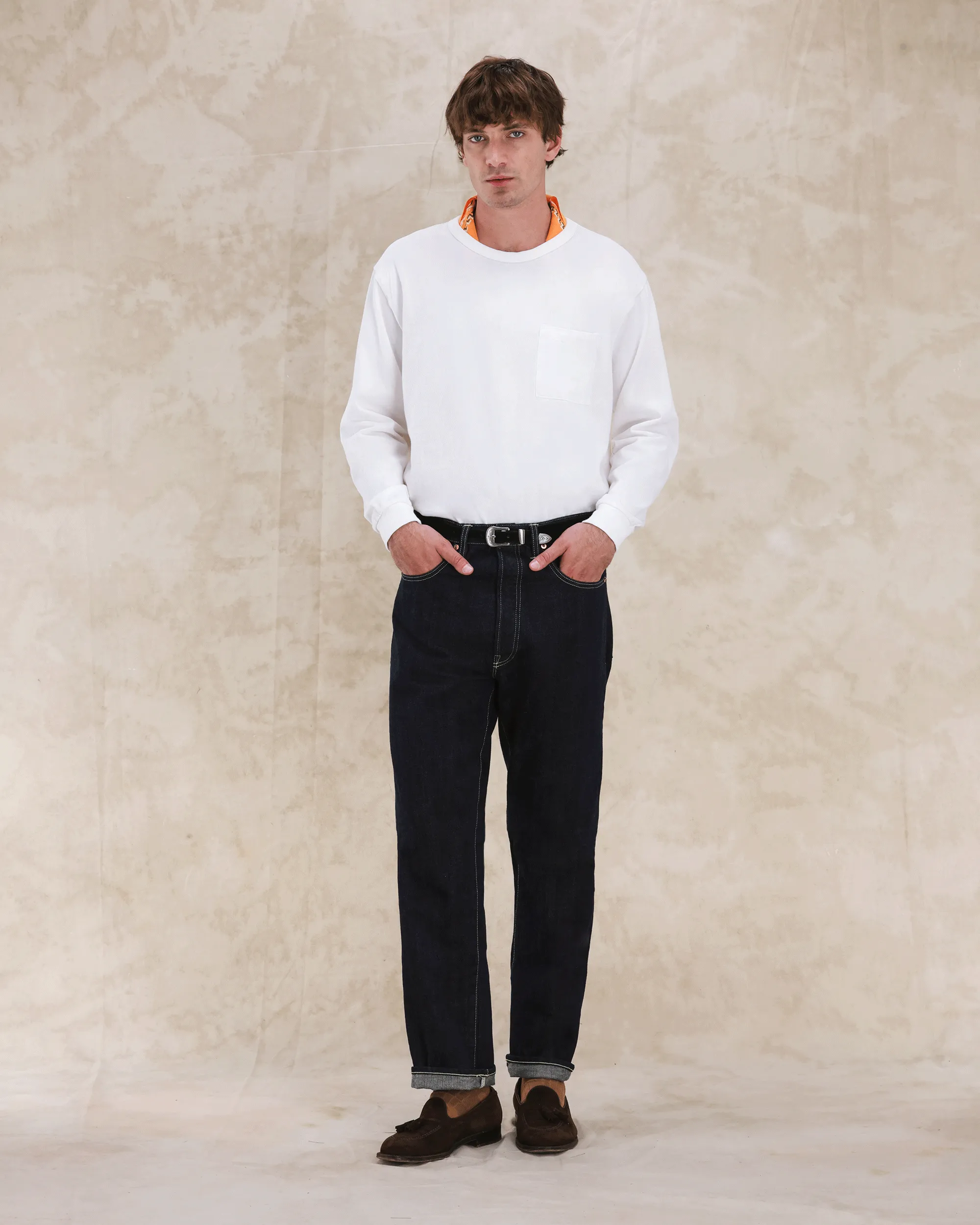 Unclejohn Japan Denim Cimosato 5 Tasche a Vita Alta Indigo Rinse - L33'' sold by Fortela product image thumbnail 5