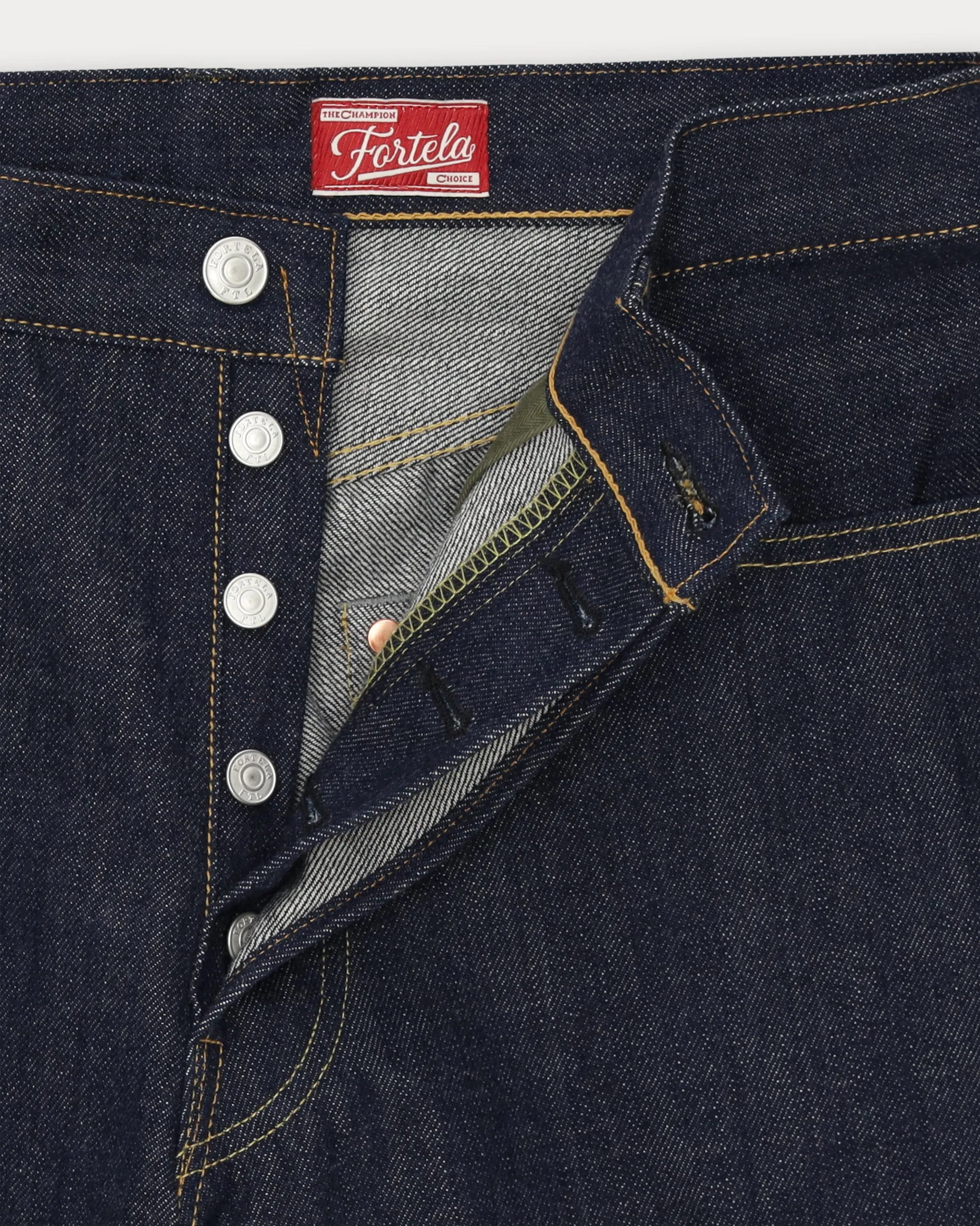 914 Leo Japan Denim Cimosato 5 Tasche Regular Fit Raw - L33'' sold by Fortela product image thumbnail 4